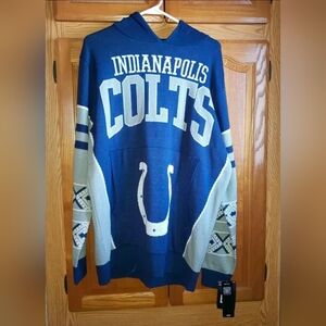 NWT Klew NFL Football 2015 Big Logo Hooded Sweater - Indianapolis Colts